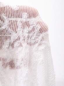 DAZY 新款春夏不对称肩部甜美休闲海滩度假不对称上衣女士上衣 - 白色 - 查看 7