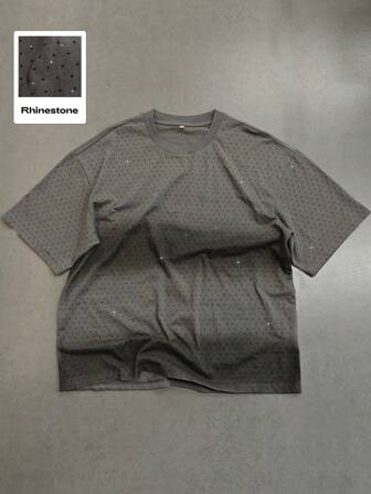 Street Life T-shirt casual à col ras-du-cou avec manches dolman à pois pour hommes, été, rave