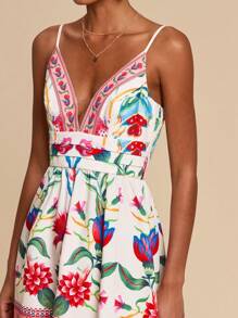 Travachic Woven Printed Spaghetti Strap Women Mini Dress,Summer Outfits For Women,Beachwear,Spring And Summer,Easter,Holiday Outfits,Beach Outfits For Woman,Spring Break,Vacation Outfits Women,Concert Outfit Women,BOHO,Bohemia,Music Festival,4th Of July Outfits,Tropical Vacation Woman Clothes,Romantic