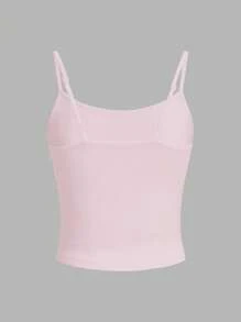 SHEIN Leap Crew Teen Girls Casual Minimalist Camisole Top, Summer - Multicolor - View 3