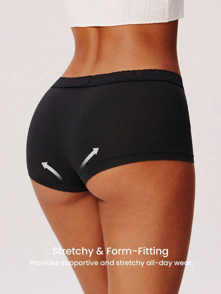 3-Pack Mid-Waist Boyshorts Underwear