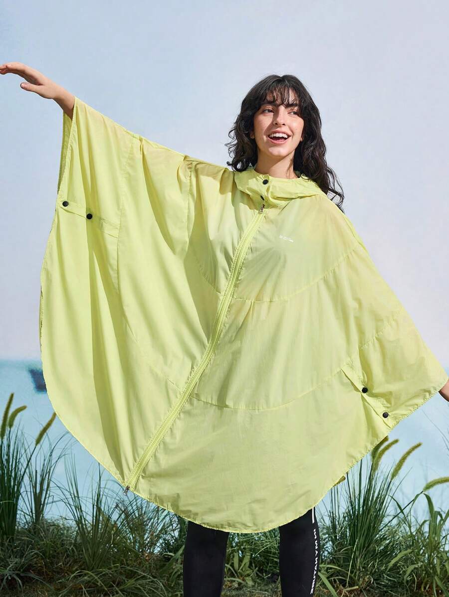 In My Nature Women's Outdoor Rain Jacket, Fashionable For Summer Fluorescent Yellow Jacket Fishing Jacket