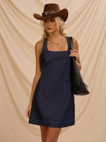 Avantive Mùa hè Phụ nữ Lãng mạn/Dự tiệc/Trang trọng/Sinh nhật/Quần áo thập niên 90/Phụ nữ công sở giản dị/Thanh lịch/Trang phục phương Tây/Đi chơi/Thời trang/Trần tục/Quần áo Y2k/Câu lạc bộ/Văn phòng/Cocktail/Cổ điển/Bodycon/Trang phục Rave Lễ hội/Vui nhộn/Sang trọng/Tiền cũ/Thời trang dạo phố/Trang phục nghỉ lễ/Trang phục hòa nhạc đồng quê/Quần áo công sở/Khiêm tốn/Nghỉ xuân/Trang phục độc thân/Hòa nhạc/Baddie/Cơ bản/Tốt nghiệp/A Line/Trang phục cao bồi/Váy ngắn denim - Rửa tối - Xem 3