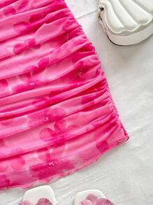 Soleia Summer Vacation Knit Mesh Cute Floral Print Strapless Birthday Tube Bodycon Pink Dress For Women Fall Dresses For Women   School Clothe  Rave Outfits  Concert Tops   Homecoming Dress   Christmas Clothes  Office Dress  Date Night Outfits Women Dress For Wedding Guest  Birthday Dresses For Women   Halloween Costumes  Brunch Outfits For Women  Sexy Bohemian Clothes For Women  Fairycore White Lace Dress Fringe Dress Fall Dresses For Women Teacher Dress Korean Flowy Dress