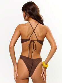 Musera Resort Traje de baño con recorte en forma de ojo de cerradura en la espalda, diseño atrevido, para vacaciones de verano, festivales, natación en la playa, sol de Toscana