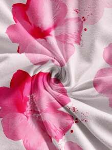 Soleia Blusa para mujer con estampado de flor tropical en rosa vintage efecto tie-dye, estilo casual de vacaciones, sexy, linda, estética Y2K de "chica coco", bohemia, apta para festivales de música, adecuada para el verano - Multicolor - Ver 7