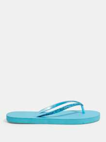 Grefit CUCCOO Star Print Flat Thong Sandals, Suitable For Home, Beach & Outdoor Wear - Mint Blue - View 2