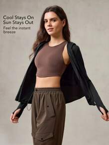 OutZeal OutZeal SunProof UPF50+ Cooling Hooed Sun Protection Jacket Women With Mask, Detachable Brim, Hat Hole