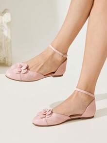 CUCCOO CHICEST 圆头花卉优雅女士平底鞋 - 粉色 - 查看 2