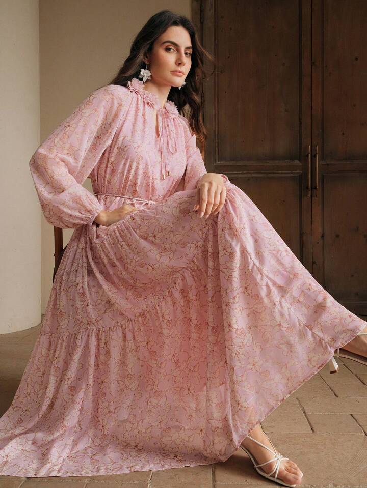 アナンダマイド マキシリネンドレス