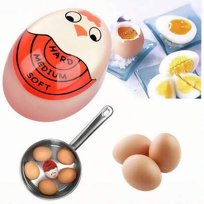 1pc Color Changing Egg Timer - Accurately Measure Hard And Soft Boiled Eggs With Sensitive Indicator,Color Changing Indicator Tells When Eggs Are Ready