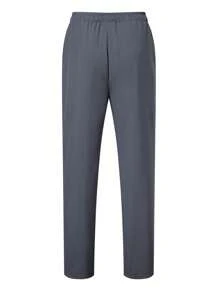 Manfinity Homme Set da uomo composto da camicia a maniche lunghe con scollo rotondo a righe e pantaloni, con dettaglio di spacco laterale