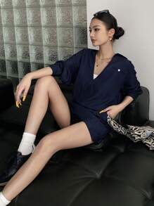 DAZY Women Two Pieces Outfits For Daily Wear Lounge Sets For Women - Blue - View 6