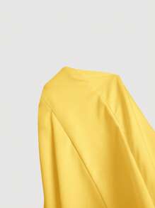 SHEIN MOD 加大码白色细肩带连衣裙，背部蝴蝶结装饰，正式活动礼服，女式白色露背蝴蝶结长裙，夏季白色连衣裙，毕业礼服，女士早午餐服装，飘逸连衣裙，紧身胸衣连衣裙 - 黃色 - 查看 5