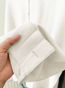 SHEIN Plus Size Women's Star Print Drop Shoulder Long Sleeve Casual Shirt Fall Cloth For Women