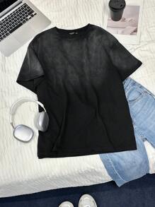 SHEIN EZwear Plus Size Women Black Zebra Print Short Sleeve Casual Oversized T-Shirt,Holiday Outfits,Summer,Vacation,European Summer,Streetwear,Y2K,Country,Beach,2000s Style,Western,Country Concert,School - Black - View 1