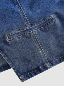 SHEIN MOD Plus Size Women's Denim Casual Top, Minimalist Fashion For Everyday Wear Summer Outfits For Women Summer Tops Vacation Outfits Woman Tube Top Tank Tops Women Tops Women Crop Tops Western Wear Women Going Out Tops Women Going Out Tops Spring Outfits For Women Western Tube Tops Women