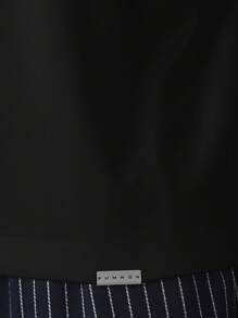 SUMWON 超大 T 恤经典舒适剪裁徽标短袖街头服饰优质常规剪裁简约基本款春夏系列 - 黑色 - 查看 5