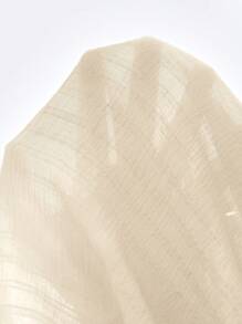 Swim Vcay Quần áo mùa hè Váy đi biển thường ngày mùa hè cho nữ, vải họa tiết màu trơn, dây đeo có thể điều chỉnh, viền bèo nhún - Màu be - Xem 3