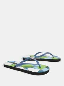 Grefit Women's Flip Flop Sandals, Comfortable Light-Weight Soft Sole Non-Slip Breathable Casual Fashion Beach Slippers - Dark Green - View 5