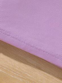 少女针织背心印花裙两件套，适合日常通勤、外出，展现活力可爱风 - 紫色 - 查看 3