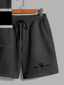 Manfinity Homme Men's Casual Standard Fit Short Sleeve T-Shirt Set - Grey - View 5
