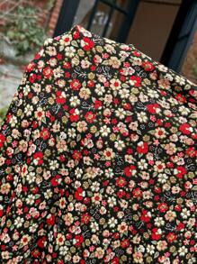 SHEIN Vestidos de maternidad de estilo BOHO floral para vacaciones - Negro - Ver 7