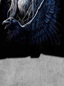 Manfinity LEGND Camiseta masculina plus size com estampa de guerreiro viking e mitologia nórdica - Multicolorido - Ver 6