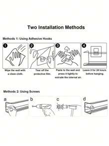 Black/Silver Metal Spice Rack, No Drill Mark Wall Mount Or Screw Installation, Space Saving Spice Jar Holder, For Cabinet Door/Wall Storage Of Herbs And Spices, Sturdy , Holds 6-8 Spice Jars, Up To 10kg Load, Great For Kitchen, Bathroom - Multicolor - View 9