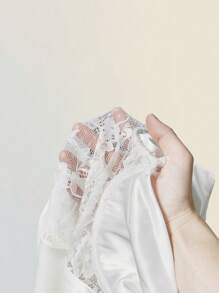 SHEIN ICON Y2K Style Lace Patchwork Ruched Open Back Mini Dress,Club Outfits Women Sexy,Boho Clothes Women - White - View 13