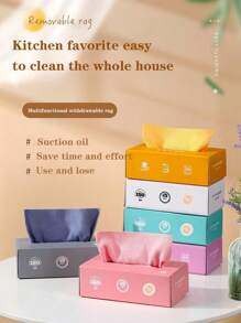 20pcs Dish Towels, 1 Box Of 20 Pieces, Hair Free, Oil Free Reusable Slouchy Rag, Wipe The Table, Clean The Bedroom, Kitchen, Super Fiber Kitchen Dish Cloth