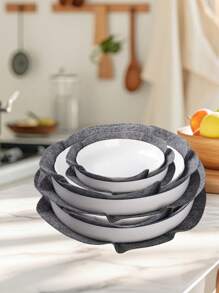 10/30 szt. okrągłych filcowych uchwytów na garnki i separatorów do talerzy Felt Mate - 3 rozmiary, odporne na zarysowania, odporne na ciepło, wielofunkcyjne akcesoria kuchenne do ochrony naczyń kuchennych, obiadowych i przechowywania - Wielokolorowe - Zobacz 9