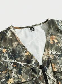 EASEVO Chaleco sin mangas tejido para hombre de talla grande para escalada y deportes al aire libre, para otoño e invierno - Granate - Ver 6