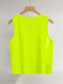 INAWLY 女式纯色仿珍珠装饰圆领休闲背心