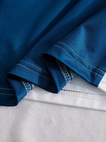 2pcs Young Girl Summer Casual Fashion Ombre Letter Print Round Neck Drop Shoulder Short Sleeve T-Shirt & Long Pants Set