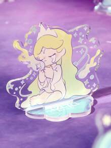 Pop Mart Azura X SHEIN 色彩鲜艳可爱的亚克力人物支架，装饰你的办公桌，创意桌面装饰