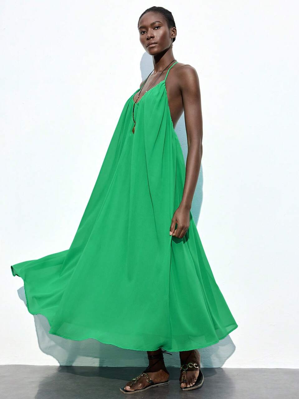 SHEIN Maija Women's Long Solid Color Spaghetti Strap Dress, Fashionable For Summer Women Dresses Birthday Women Casual Dress Women Plus Sun Dress Country Outfits Women Sun Dresses For Women Beach Vacation Outfits Vacation Outfits Woman Vacation Outfits Women Flowy Dress Boho Clothes Women Modest Dresses For Women Off The Shoulder Dress Modest Dresses For Women   Fairycore