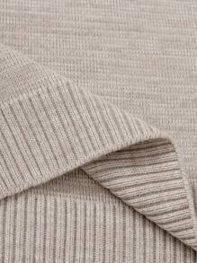 Men Solid Casual High Neck Regular Sweater