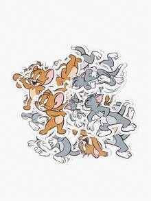 TOM & JERRY X SHEIN Quirky & Vivid Cartoon Pattern Design Cute DIY Stickers - Yellow - View 4