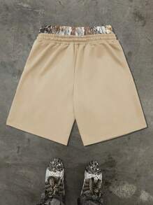 Manfinity EMRG Short décontracté pour hommes avec logo lettre brodé et cordon de serrage