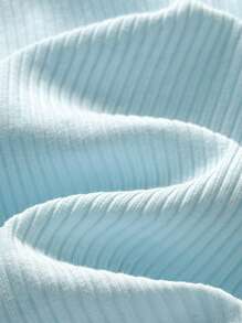 Loomiva 3pcs/Set Young Boy Summer Casual Knitted Ribbed Solid Color Soft Round Neck Tank Top