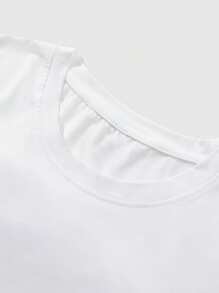 ROMWE MEN Street Life 3 piezas Camiseta de manga corta casual de cuello redondo de marca para hombre
