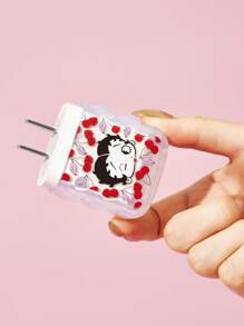 Betty Boop x SHEIN Data Cable Protective Cover, Suitable For IPhone Charger, Cherry Printed Pattern, 3 Pieces Set Of Mobile Phone Cable Protectors, Charger Protector (Excluding Data Cable),Gift Ideas,Party,Holiday,Valentine's Day - Clear - View 6