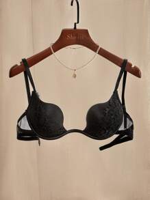 Charlaine French Lace Ruffle Romantic Sexy Ladies' Lingerie - Black - View 3