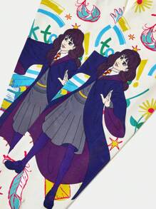 HARRY POTTER X SHEIN 1双卡通图案夏季时尚冰丝袖套 - 彩色 - 查看 2