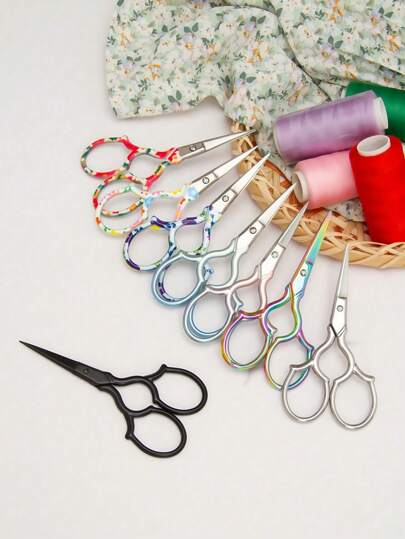 Stainless Steel Rust-Proof Scissors Multi-Purpose Precision Craft/Sewing/Office & Facial Hair Trimming Eyebrow Nose Mustache Scissors