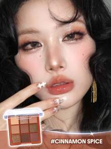 SHEGLAM Cinnamon Spice 9-Pan Eyeshadow Palette Brand Beauty Makeup Face Paint Cosmetic For Women Girls Perfect For Fall Winter Ideal For Y2K Fancy Fashion Suitable For Birthday Christmas Present Party Ready Best Color