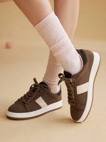 CUCCOO EASI Sepatu Sneakers Olahraga Kasual Nyaman untuk Wanita, Cocok untuk Pemakaian Sehari-hari - Coklat - View 4