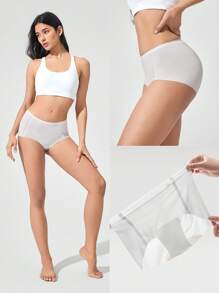 GLOWMODE TENCEL™莫代尔丝滑速干防臭凉爽触感无缝高腰内裤日常休闲装 - 灰色 - 查看 8