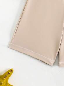 男婴条纹印花长袖泳衣套装，含泳帽，防紫外线，适合沙滩/游泳 - 彩色 - 查看 3